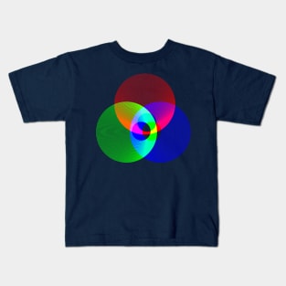 Red Green Blue Light Color Model with Repeat Lines Kids T-Shirt